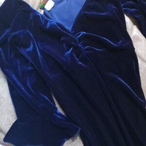 ACW Kids - American City Wear Kids Navy Blue Velour Dress 14/16